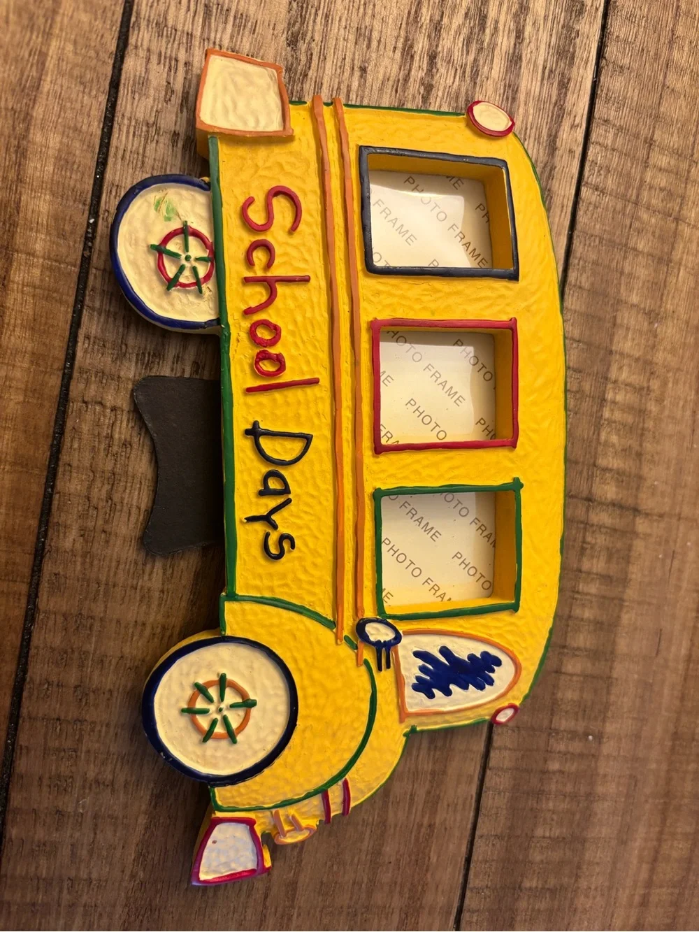 Yellow School Bus Photo Frame